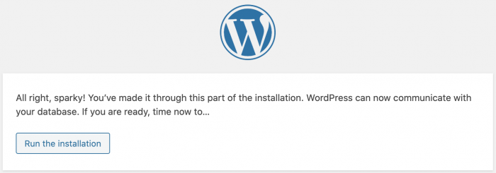 WordPress on Ubuntu | Run the installation