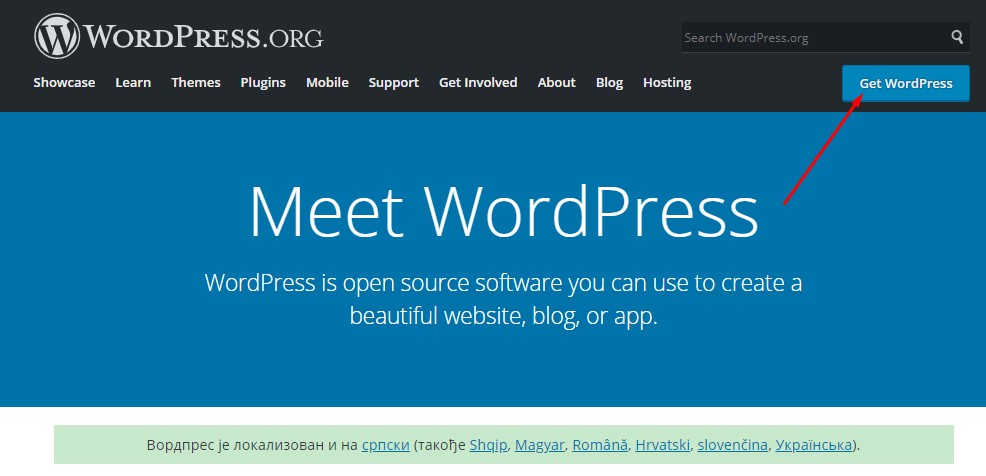 Downloading WordPress