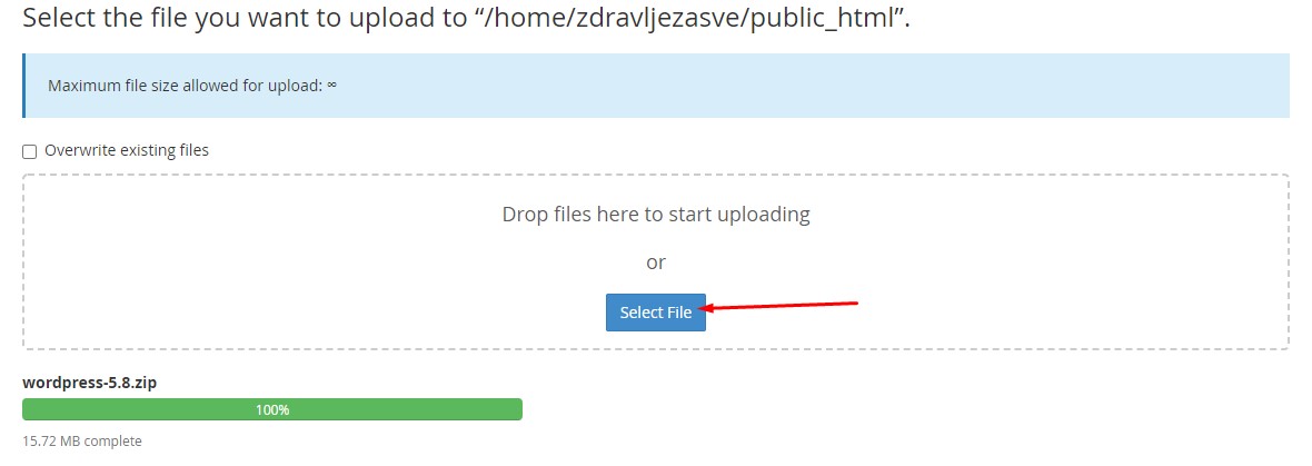 Installing WordPress on cPanel