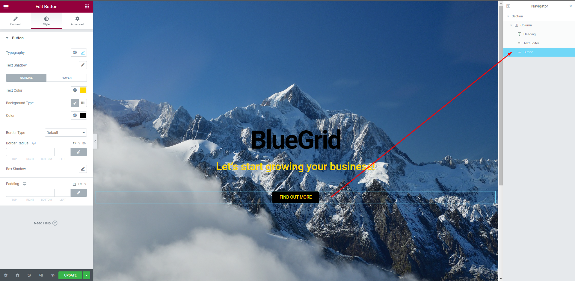 Adding Button widget