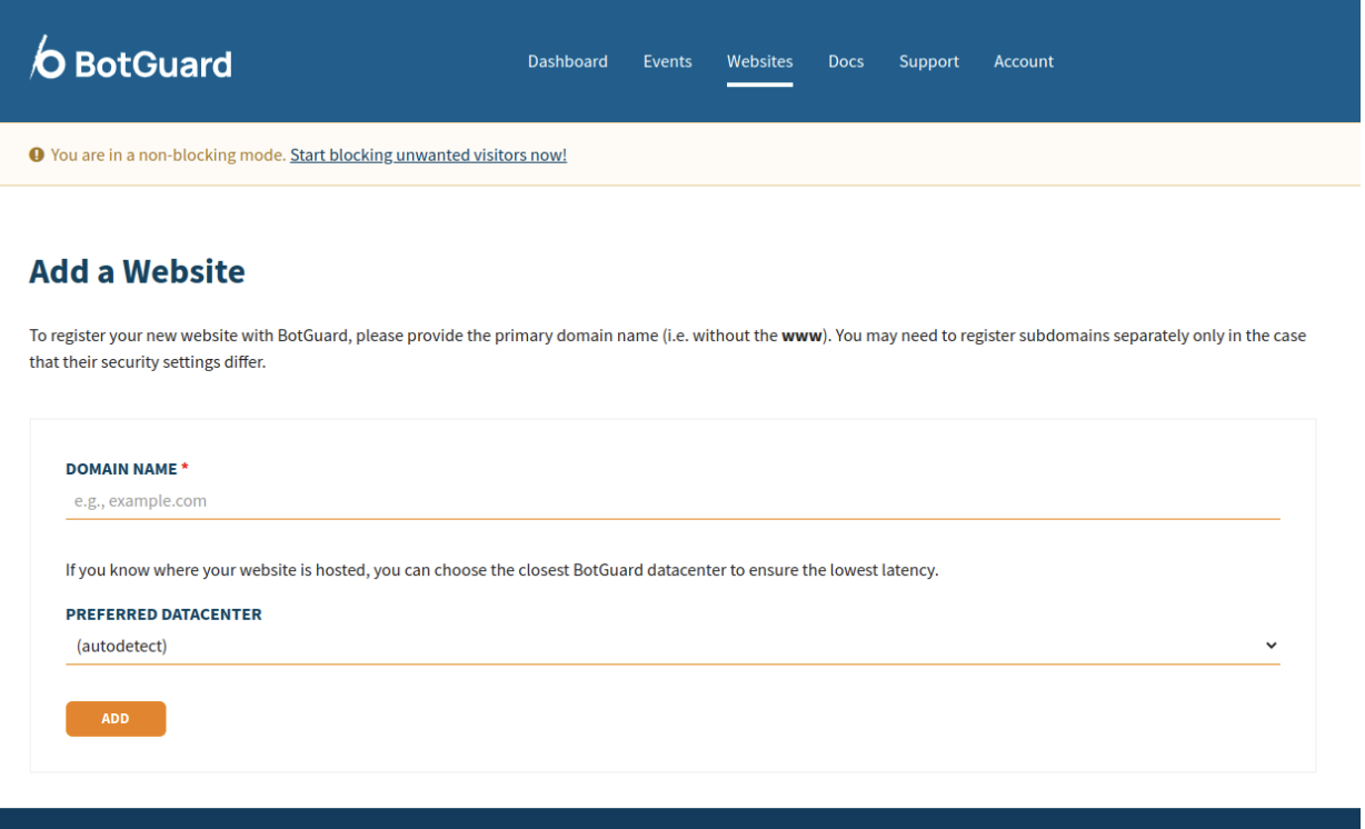 Wordpress integration- login to botguard