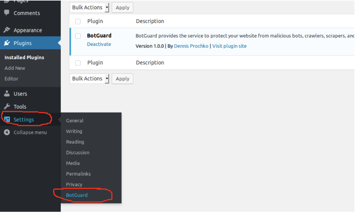botguard - settings