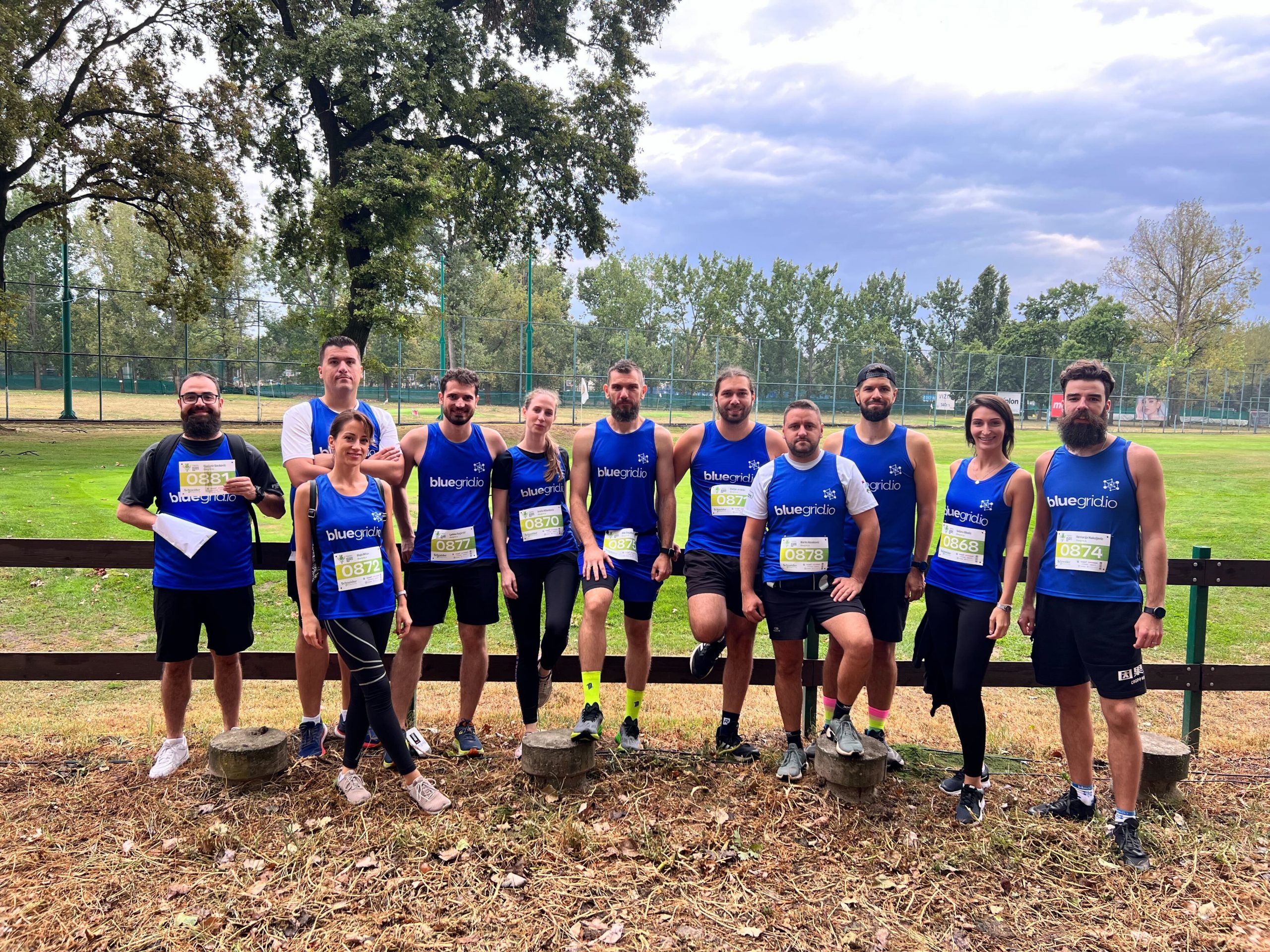 A team of colleagues in sportswear at the BusinessRun.