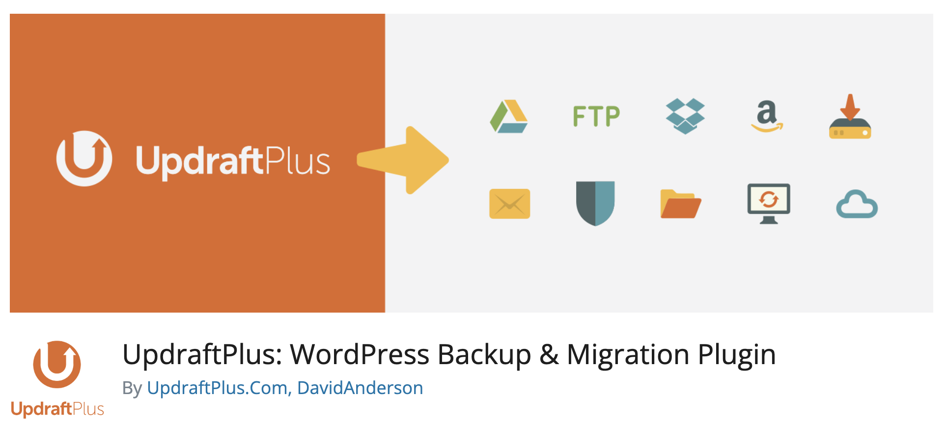Essential WordPress plugins for beginners - UpdraftPlus